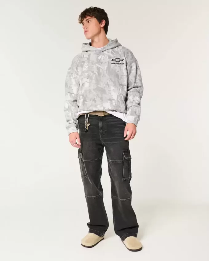 Boxy Camo Chevrolet Graphic Hoodie Boxy Camo Chevrolet Graphic Hoodie