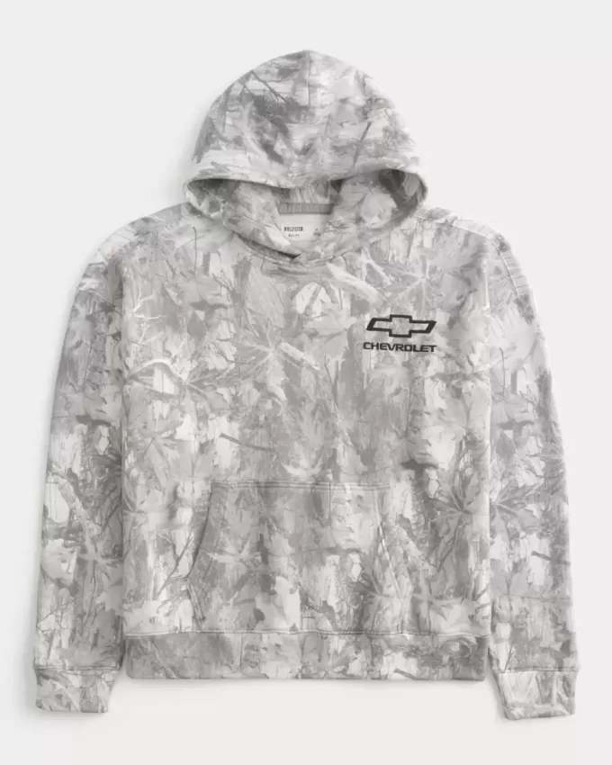 Boxy Camo Chevrolet Graphic Hoodie Boxy Camo Chevrolet Graphic Hoodie