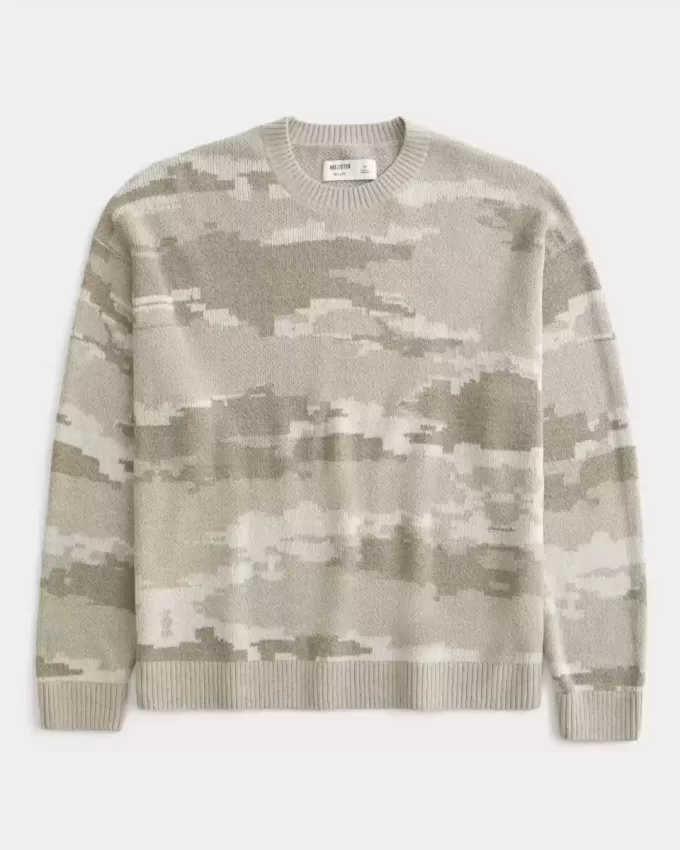 Boxy Camo Crew tröja Boxy Camo Crew tröja