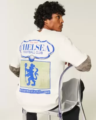 Boxy Chelsea FC Grafisk T-shirt