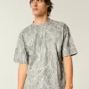 Boxy Crop Heavyweight Camo Crew T-shirt Boxy Crop Heavyweight Camo Crew T-shirt