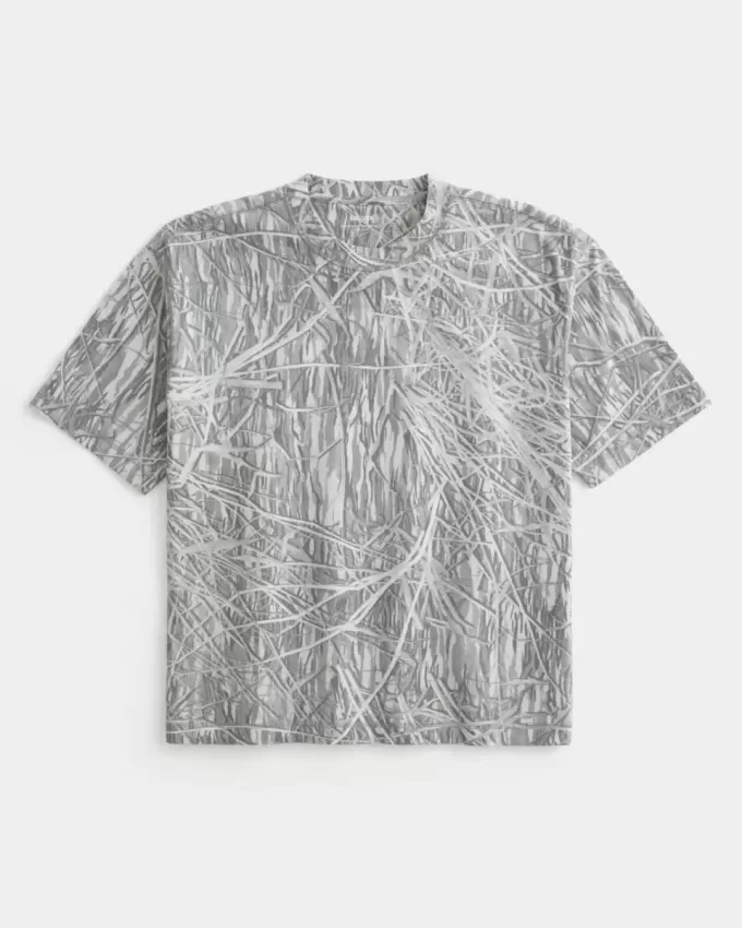 Boxy Crop Heavyweight Camo Crew T-shirt Boxy Crop Heavyweight Camo Crew T-shirt