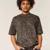 Boxy Crop Heavyweight Leopard Print Crew T-shirt Boxy Crop Heavyweight Leopard Print Crew T-shirt