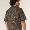 Boxy Crop Heavyweight Leopard Print Crew T-shirt Boxy Crop Heavyweight Leopard Print Crew T-shirt