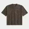 Boxy Crop Heavyweight Leopard Print Crew T-shirt Boxy Crop Heavyweight Leopard Print Crew T-shirt