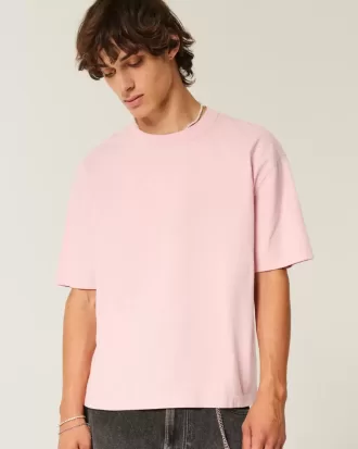Boxy Crop Heavyweight Washed Crew T-shirt