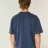 Boxy Crop Heavyweight Washed Crew T-shirt