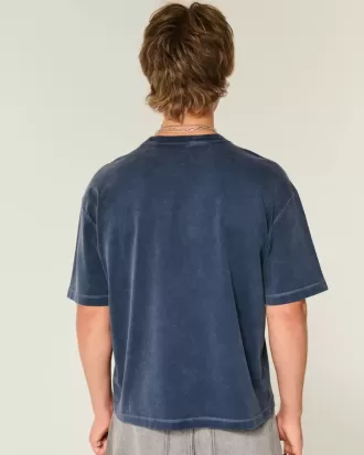 Boxy Crop Heavyweight Washed Crew T-shirt