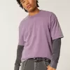Boxy Crop Heavyweight Washed Crew T-shirt Boxy Crop Heavyweight Washed Crew T-shirt