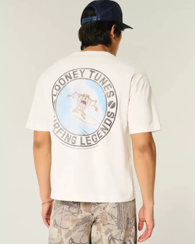 Boxy Crop Looney Tunes Taz grafisk t-shirt