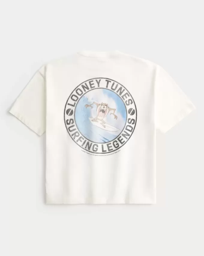 Boxy Crop Looney Tunes Taz grafisk t-shirt
