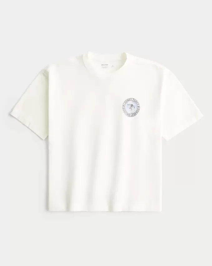 Boxy Crop Looney Tunes Taz grafisk t-shirt