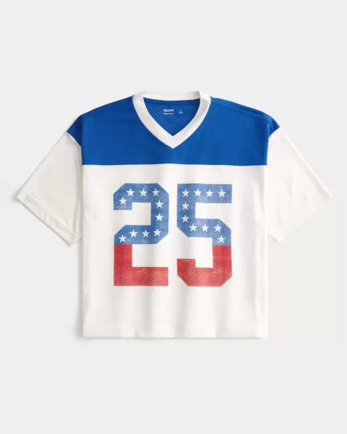 Boxy Crop Number Grafisk Jersey Boxy Crop Number Grafisk Jersey