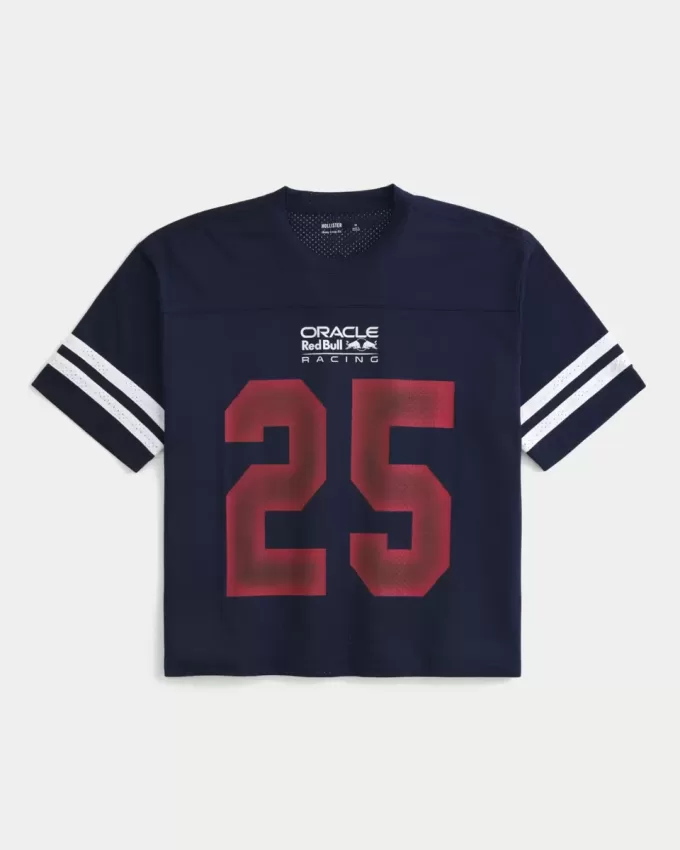 Boxy Crop Oracle Red Bull Racing grafisk tröja Boxy Crop Oracle Red Bull Racing grafisk tröja