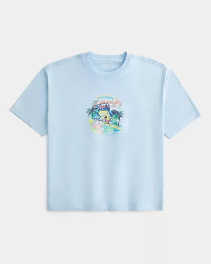 Boxy Crop SpongeBob SquarePants grafisk t-shirt Boxy Crop SpongeBob SquarePants grafisk t-shirt