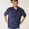 Boxy Crop Washed Polo Boxy Crop Washed Polo