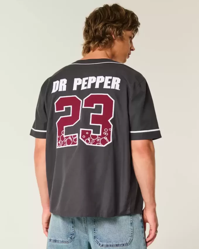Boxy Dr Pepper Graphic baseballtröja Boxy Dr Pepper Graphic baseballtröja