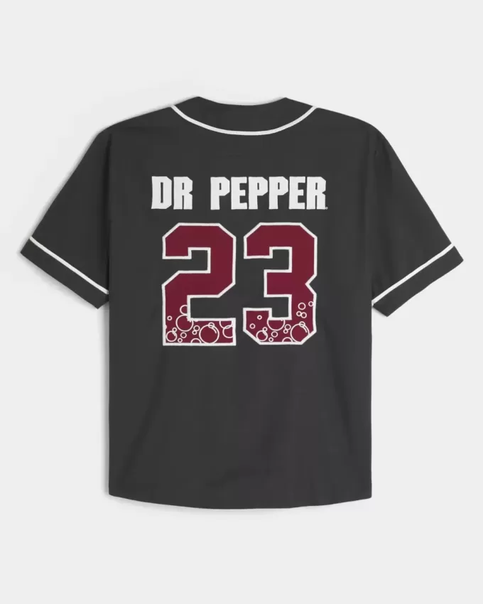 Boxy Dr Pepper Graphic baseballtröja Boxy Dr Pepper Graphic baseballtröja