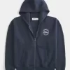 Boxy Ford Graphic Zip-Up Hoodie Boxy Ford Graphic Zip-Up Hoodie