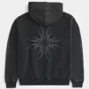 Boxy grafisk hoodie