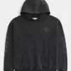 Boxy grafisk hoodie