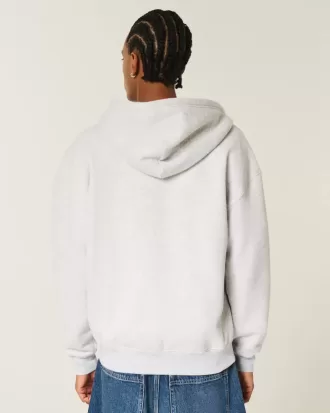 Boxy Hawaii grafisk hoodie med dragkedja
