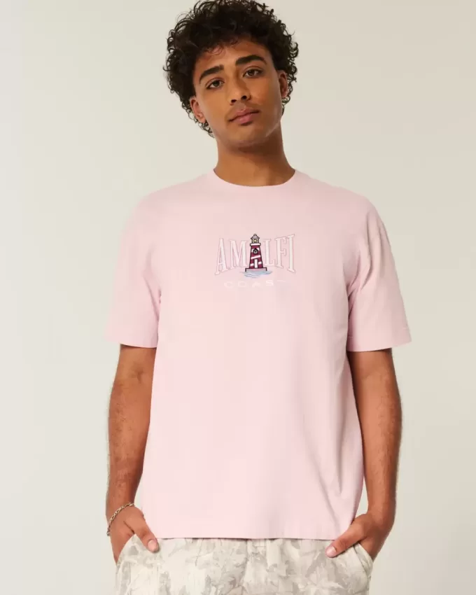 Boxy Heavyweight Amalfi Coast Grafisk T-shirt Boxy Heavyweight Amalfi Coast Grafisk T-shirt