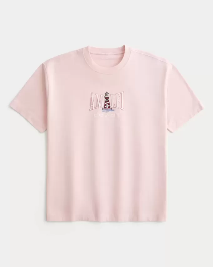 Boxy Heavyweight Amalfi Coast Grafisk T-shirt Boxy Heavyweight Amalfi Coast Grafisk T-shirt
