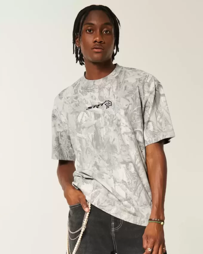 Boxy Heavyweight Camo Dodge Challenger SRT grafisk t-shirt Boxy Heavyweight Camo Dodge Challenger SRT grafisk t-shirt