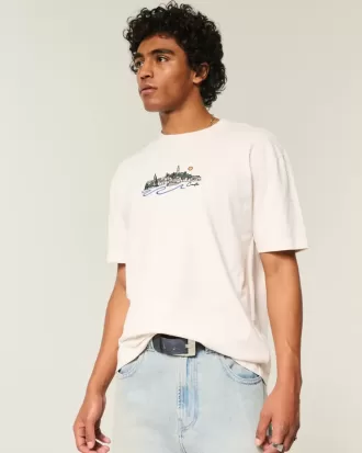 Boxy Heavyweight Croatia Grafisk T-shirt