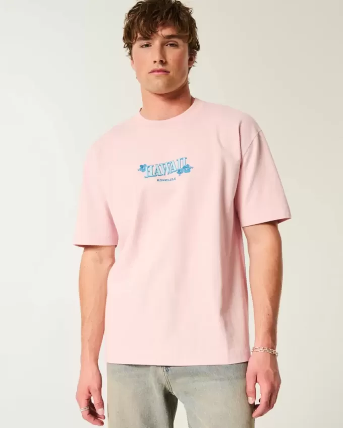 Boxy Heavyweight Hawaii grafisk t-shirt Boxy Heavyweight Hawaii grafisk t-shirt