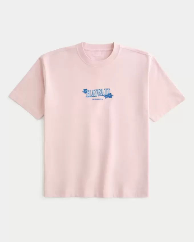 Boxy Heavyweight Hawaii grafisk t-shirt Boxy Heavyweight Hawaii grafisk t-shirt