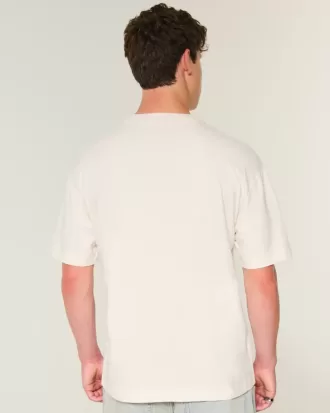 Boxy Heavyweight Newport Beach grafisk t-shirt