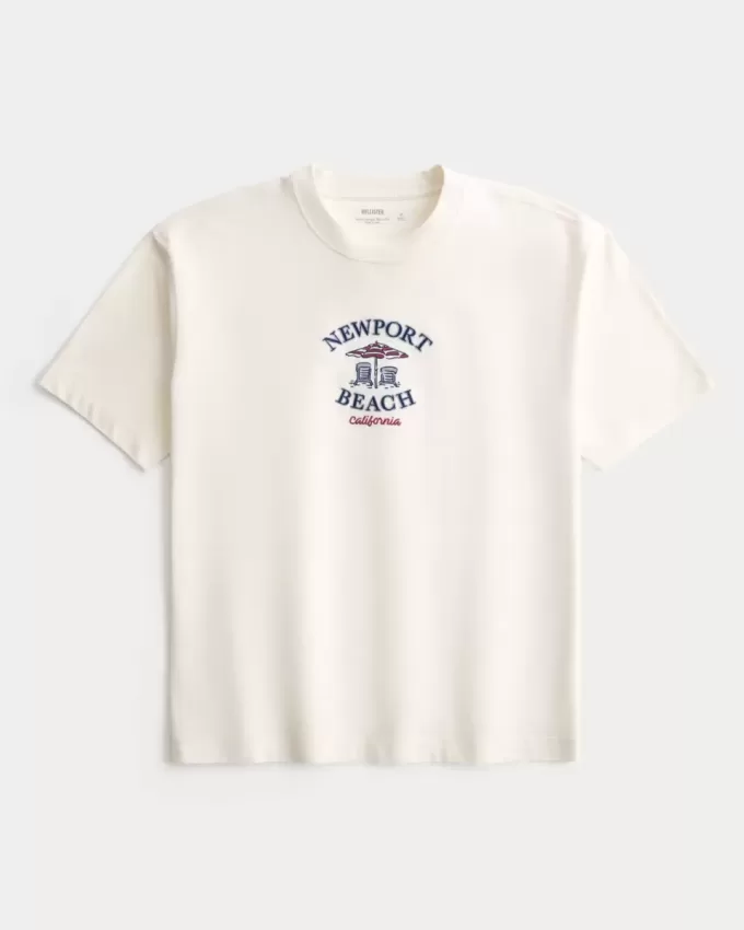 Boxy Heavyweight Newport Beach grafisk t-shirt Boxy Heavyweight Newport Beach grafisk t-shirt