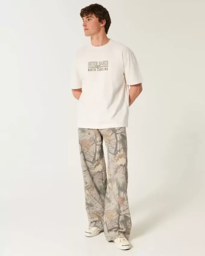 Boxy Heavyweight Outer Banks grafisk t-shirt Boxy Heavyweight Outer Banks grafisk t-shirt