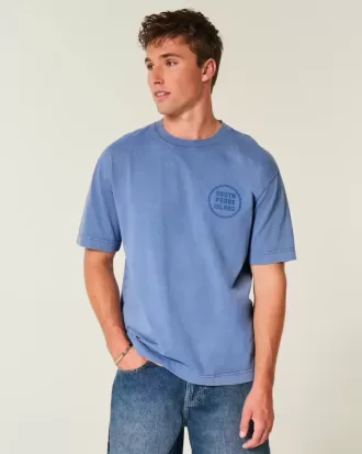 Boxy Heavyweight South Padre Island grafisk t-shirt