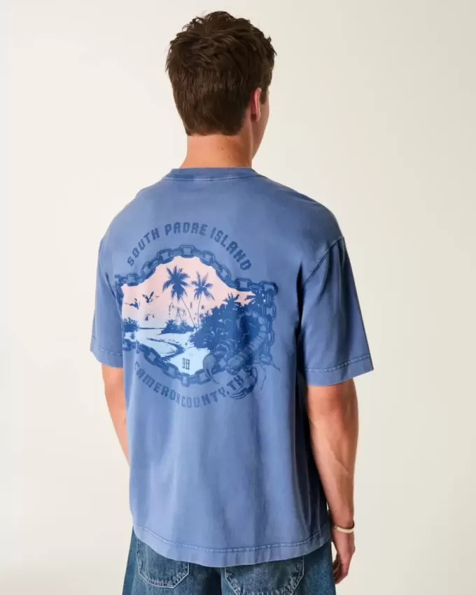 Boxy Heavyweight South Padre Island grafisk t-shirt Boxy Heavyweight South Padre Island grafisk t-shirt