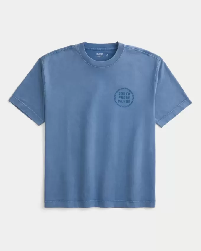 Boxy Heavyweight South Padre Island grafisk t-shirt Boxy Heavyweight South Padre Island grafisk t-shirt