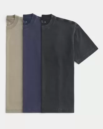 Boxy Heavyweight Washed Crew T-Shirt 3-pack
