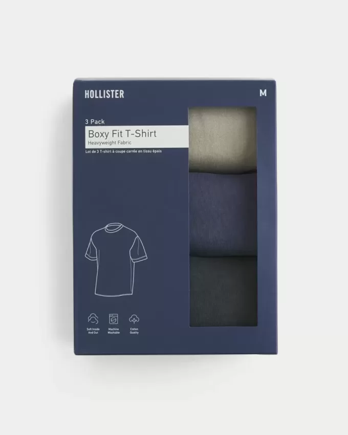 Boxy Heavyweight Washed Crew T-Shirt 3-pack Boxy Heavyweight Washed Crew T-Shirt 3-pack