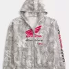 Boxy Honda Racing Graphic Zip-Up Hoodie Boxy Honda Racing Graphic Zip-Up Hoodie