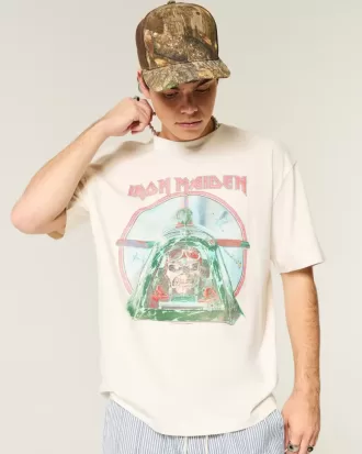 Boxy Iron Maiden grafisk t-shirt