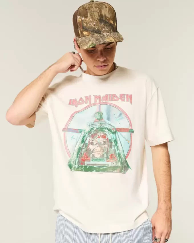 Boxy Iron Maiden grafisk t-shirt Boxy Iron Maiden grafisk t-shirt