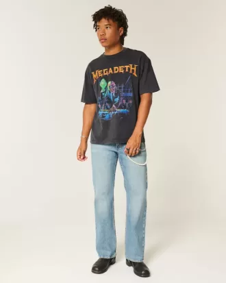 Boxy Megadeth Tour grafisk t-shirt