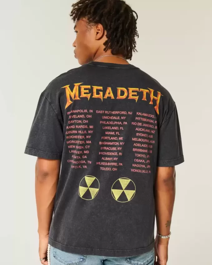 Boxy Megadeth Tour grafisk t-shirt Boxy Megadeth Tour grafisk t-shirt