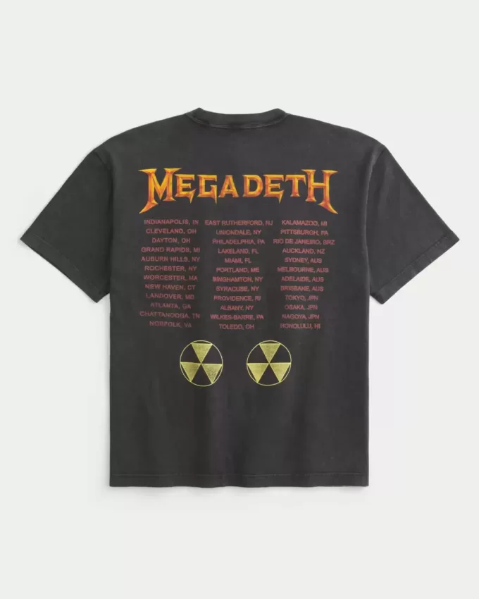 Boxy Megadeth Tour grafisk t-shirt Boxy Megadeth Tour grafisk t-shirt