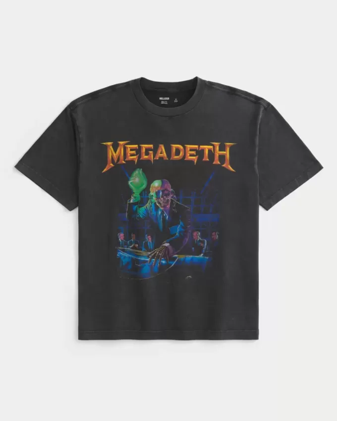 Boxy Megadeth Tour grafisk t-shirt Boxy Megadeth Tour grafisk t-shirt