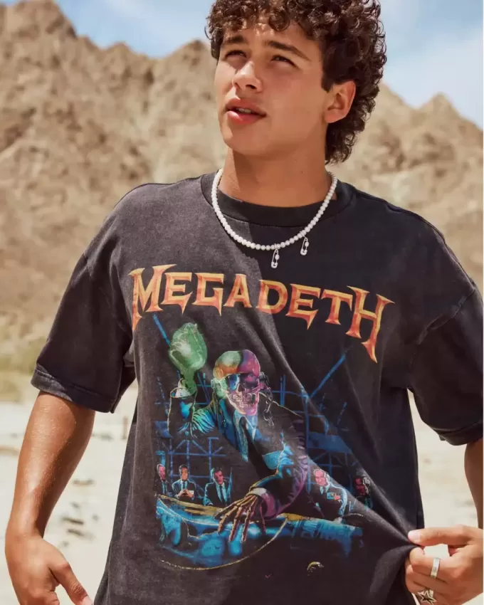 Boxy Megadeth Tour grafisk t-shirt Boxy Megadeth Tour grafisk t-shirt