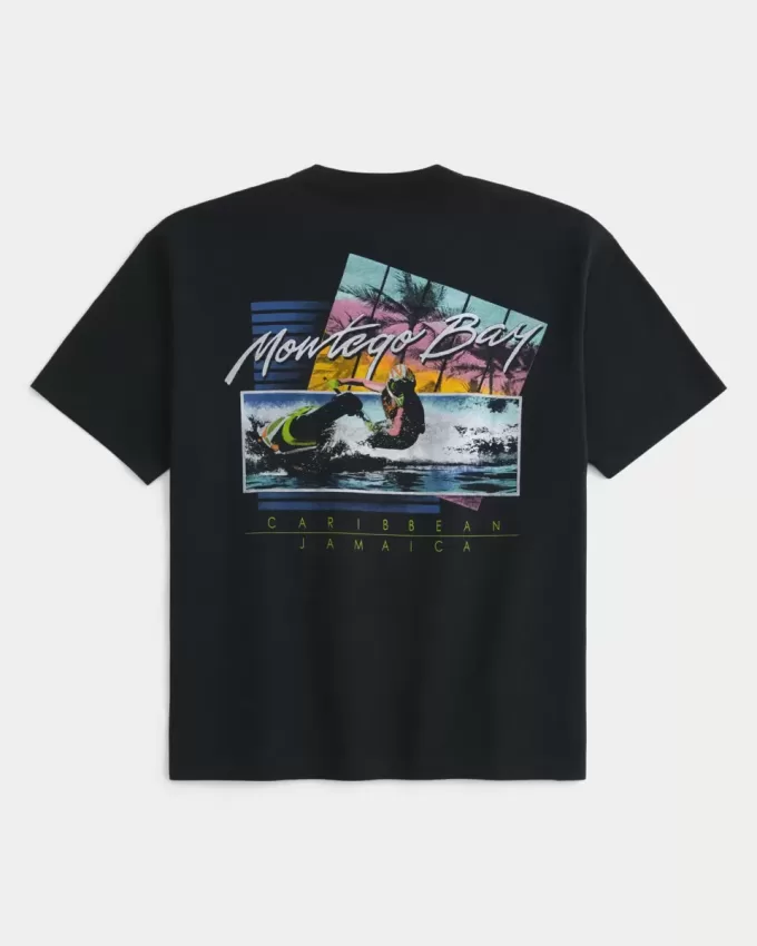 Boxy Montego Bay grafisk t-shirt Boxy Montego Bay grafisk t-shirt