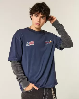 Boxy Oracle Red Bull Racing grafisk t-shirt